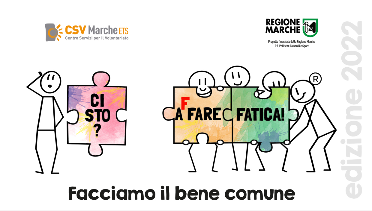 E' ancora possibile iscriversi al progetto estivo di cittadinanza attiva giovanile "Ci Sto?Affare Fatica! - Facciamo il bene comune"